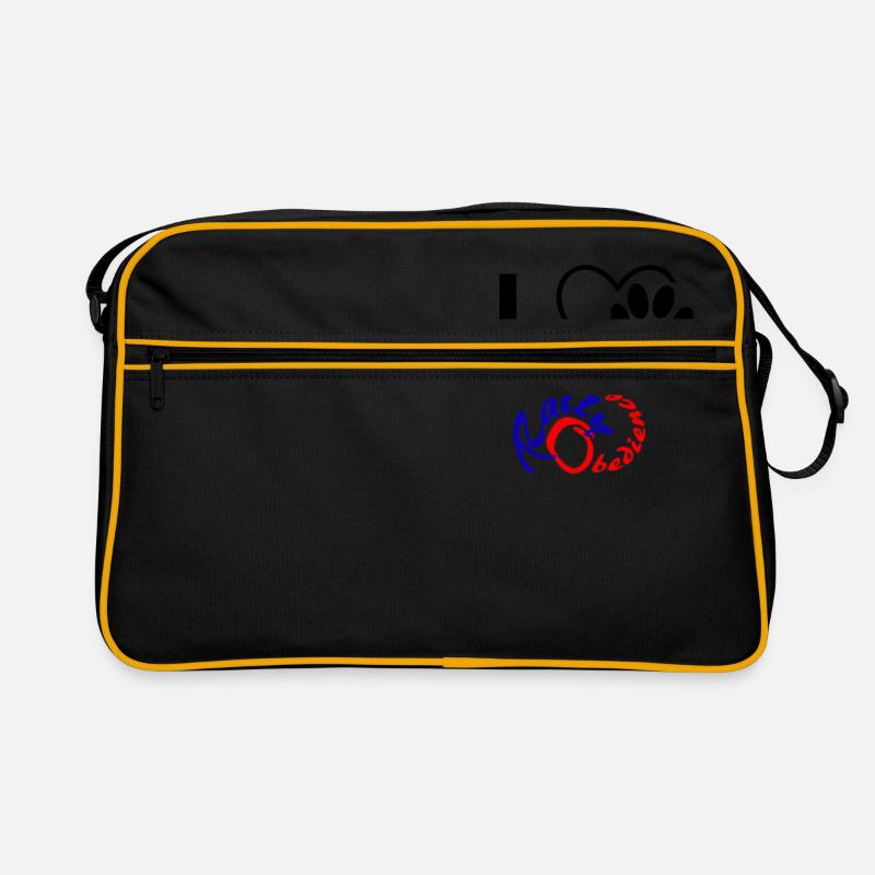 Ich liebe Rallye Obedience - Retro Tasche - Schwarz/Gold