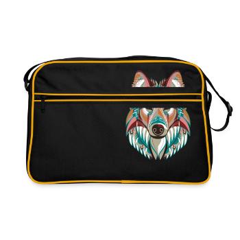 Wolf - Retro Bag - black/gold - Front