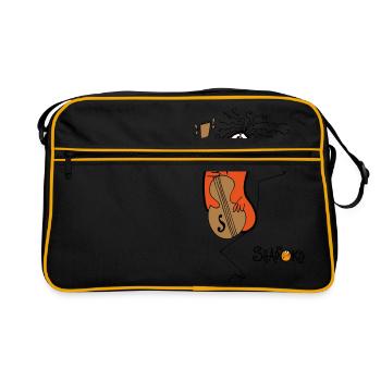 Shadok musicien 02 - Sac Retro - noir/or - Devant