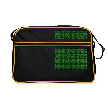 Matrix of numbers - hacker - Retro Bag - black/gold - Front