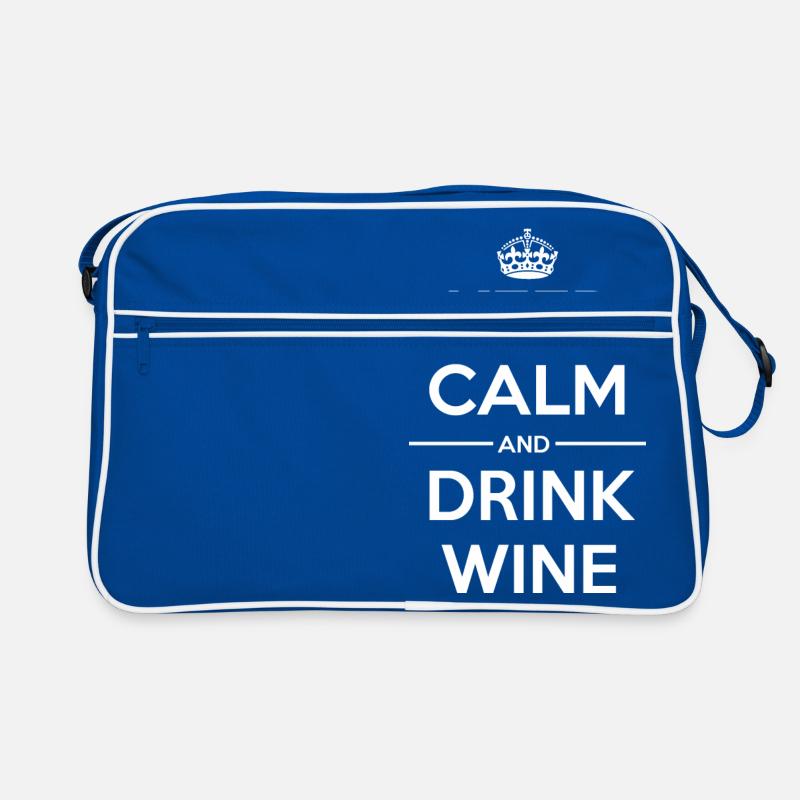 Drinks Keep calm Wine Retro Bag