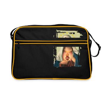 Holly Mary Maria Madonna Mariana Jungfrau Maria - Retro Tasche - Schwarz/Gold - Vorne