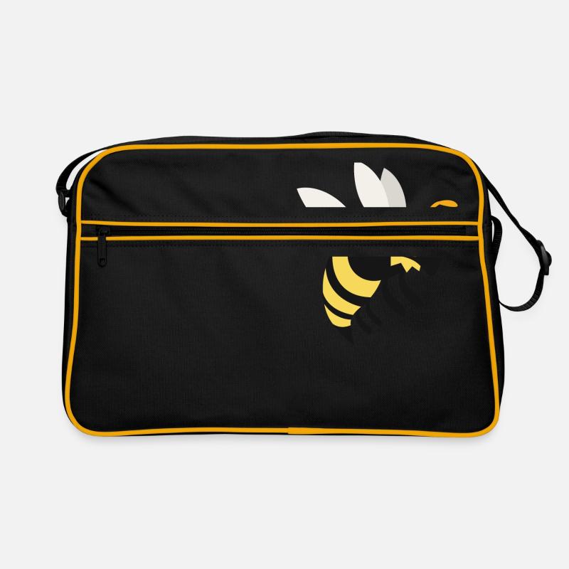 Wespe - Retro Tasche - Schwarz/Gold