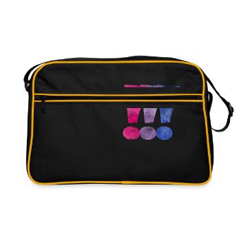 Bisexual Pride Exclamation Points - Retro Bag - black/gold - Front