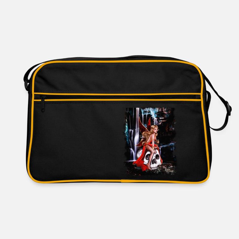 Mysterious blonde with skull | Yolo artwork Retro Bag