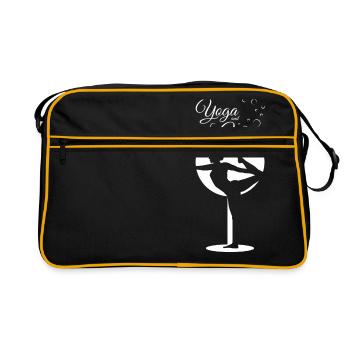 Yoga And Wine - Retro Bag - black/gold - Front
