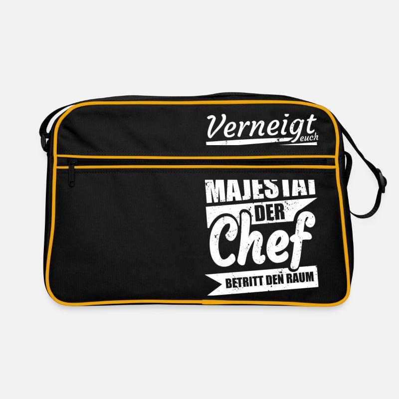 Chef- lustiges Geschenk - Retro Tasche - Schwarz/Gold