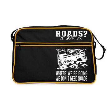 We Don’t Need Roads Jeep - Sac Retro - noir/or - Devant