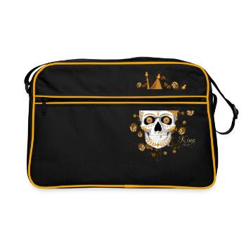 Man sugar skull Cinco de Mayo Sugar Skull King - Retro Tasche - Schwarz/Gold - Vorne
