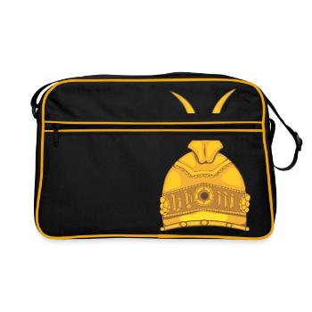 Helmeta Heroit Kombëtar Gjergj Kastrioti Skëderbeu - Retro Tasche - Schwarz/Gold - Vorne