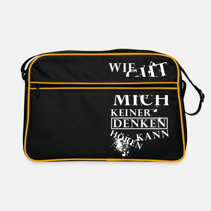 How good that no one can hear me thinking - V2 - Retro Bag - black/gold