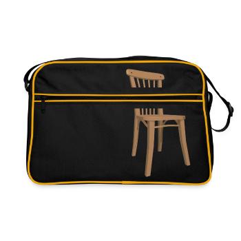 Chair illustration - Retro Bag - black/gold - Front