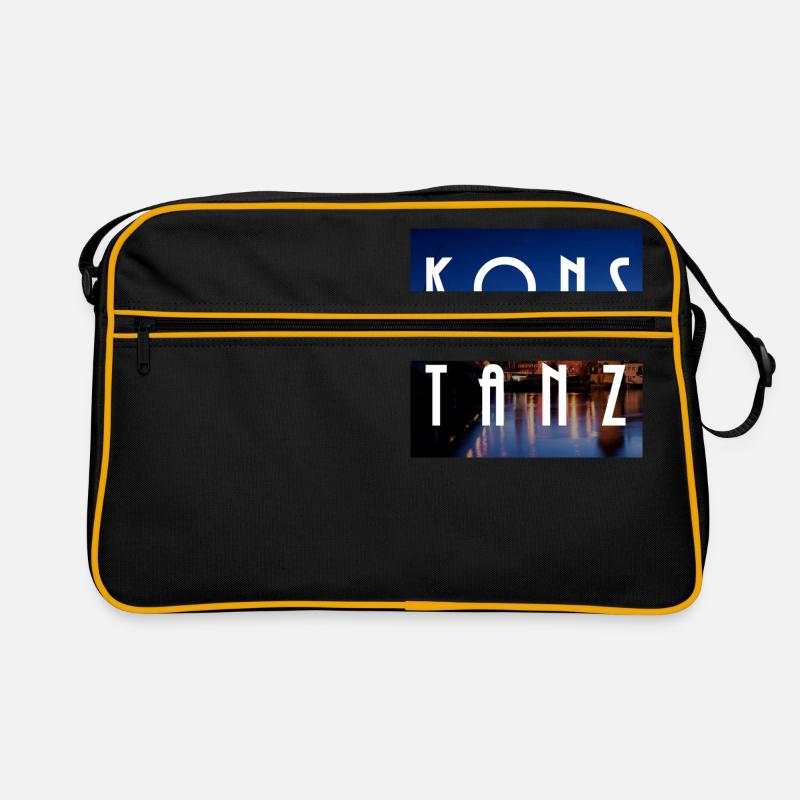 Konstanz - Retro Tasche - Schwarz/Gold