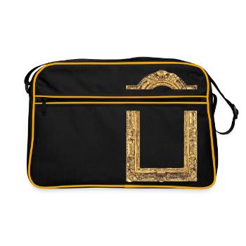 🖼️ Goldener Bilderrahmen - Retro Tasche - Schwarz/Gold - Vorne
