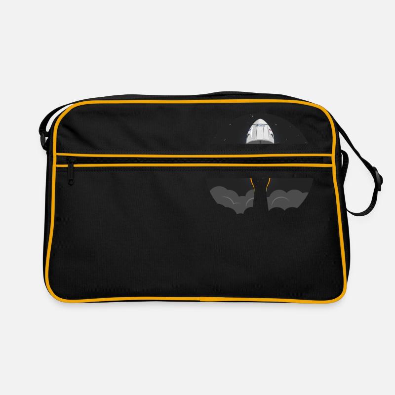 Space shuttle rocket flies into space Retro Bag