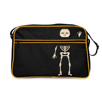 squelette - Sac Retro - noir/or - Devant