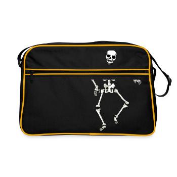 squelette - Sac Retro - noir/or - Devant