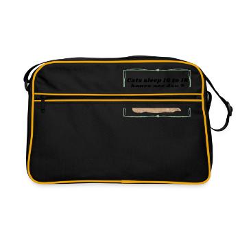 cats sleep - Sac Retro - noir/or - Devant