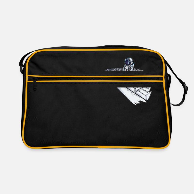 Barre d'espace - Sac Retro - noir/or
