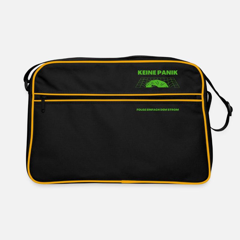 keine panik - Retro Tasche - Schwarz/Gold
