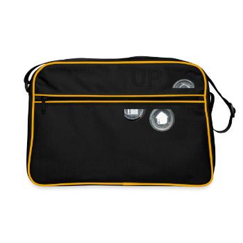 up with hand actuation - Retro Bag - black/gold - Front