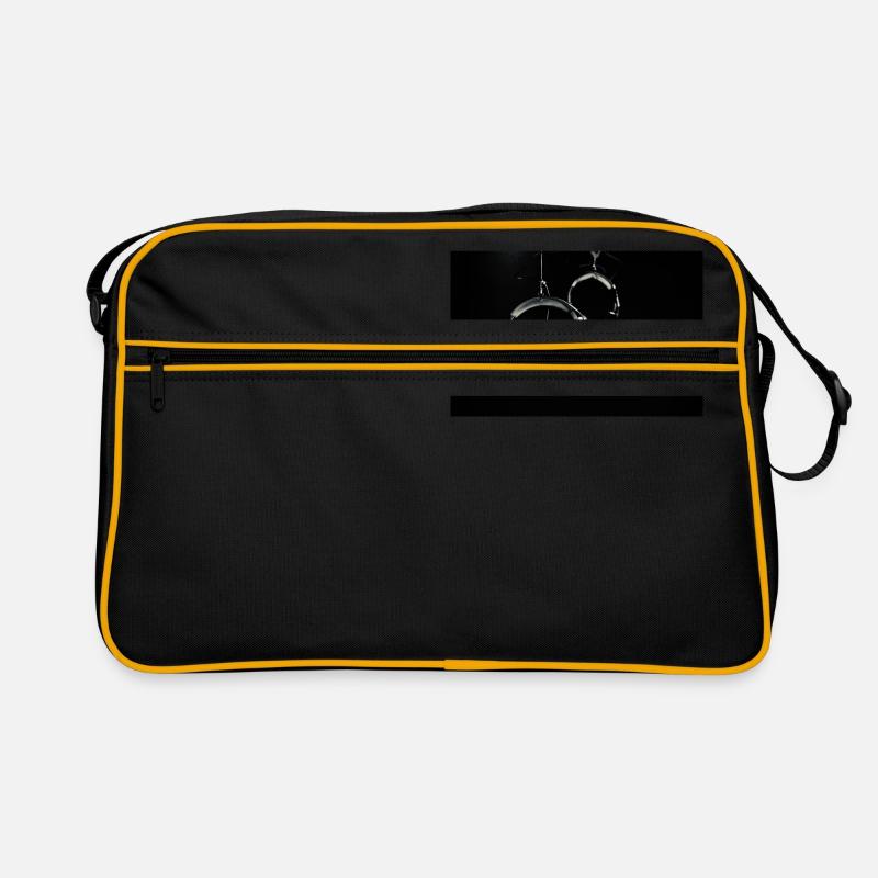 Des écouteurs dans le noir - Sac Retro - noir/or