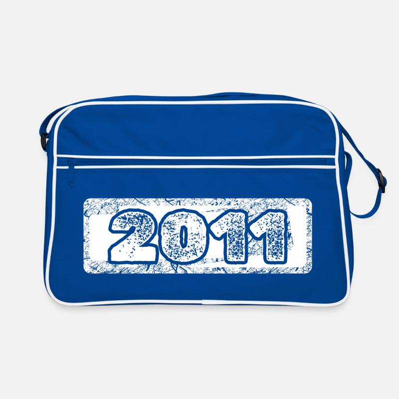 Jahrgang 2011 handgezeichnete Schrift Retro Tasche