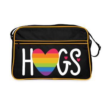 Mois de la fierté LGBT - Câlins - Sac Retro - noir/or - Devant