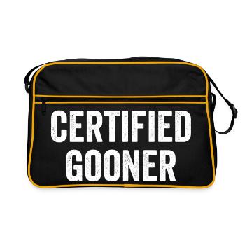 Zertifizierter Gooner Gooning - Retro Tasche - Schwarz/Gold - Vorne