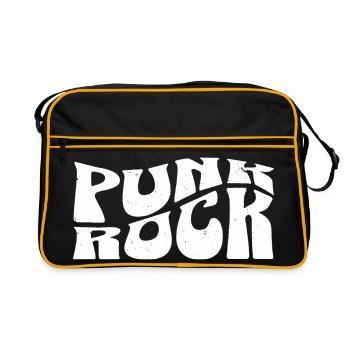 Punk Rock Bold Typography - Retro Bag - black/gold - Front