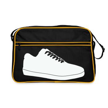 Silhouette de chaussures en ligne - Sac Retro - noir/or - Devant
