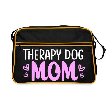 Therapiehund - Retro Tasche - Schwarz/Gold - Vorne