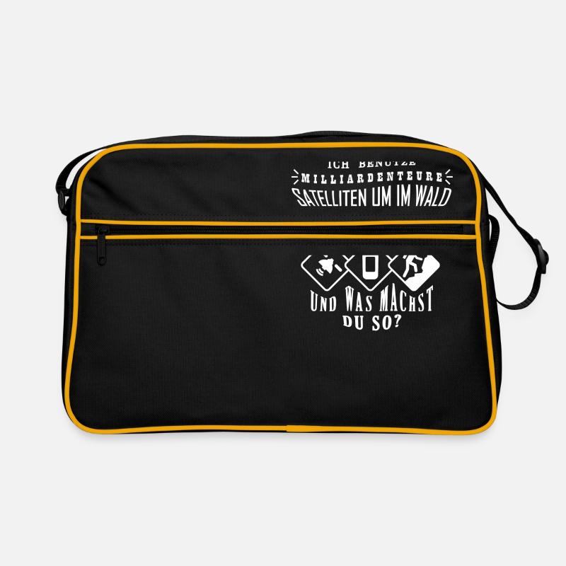 Geocaching 02 - Retro Tasche - Schwarz/Gold