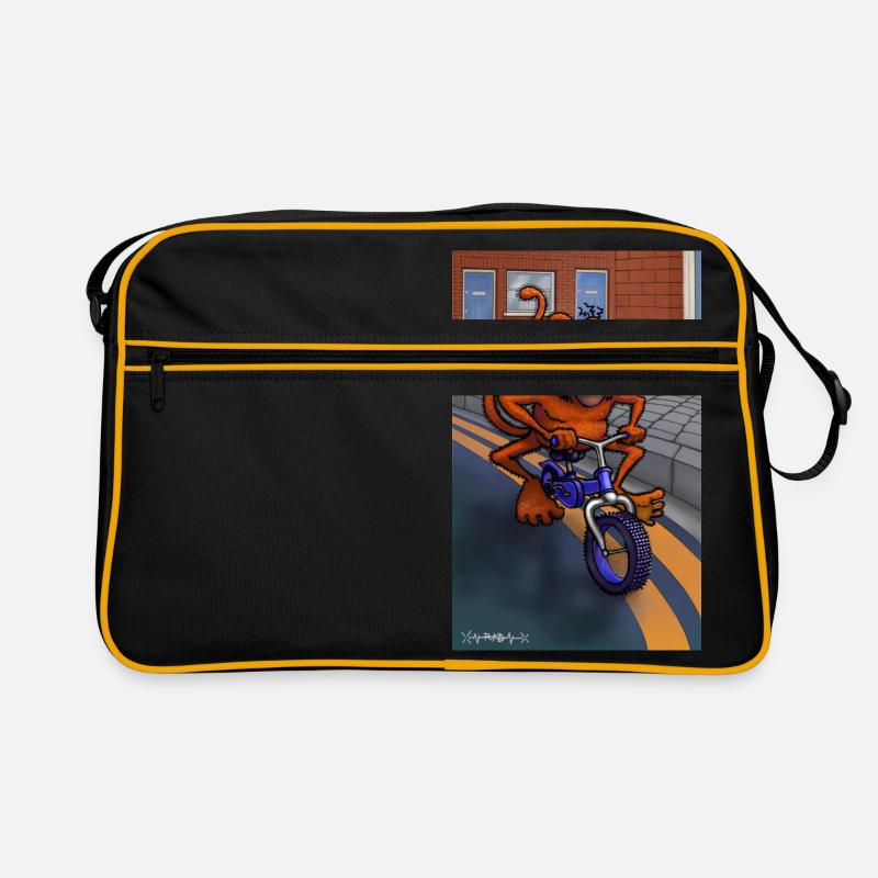 Singe sur un vélo Sac Retro