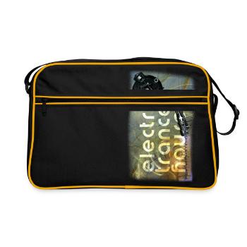 electro trance house - Retro Tasche - Schwarz/Gold - Vorne