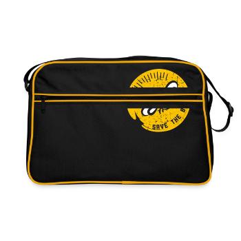 Save The Bees - Retro Bag - black/gold - Front