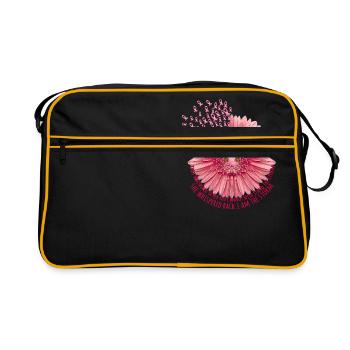 Fleur de cancer du sein - Sac Retro - noir/or - Devant