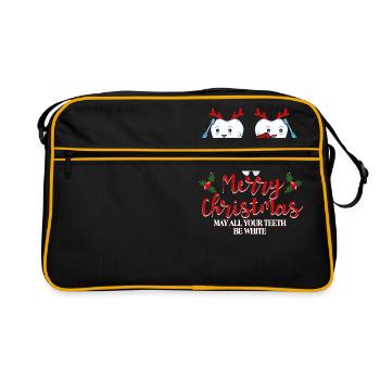 Joyeux Noël, que toutes tes dents soient blanches - Sac Retro - noir/or - Devant