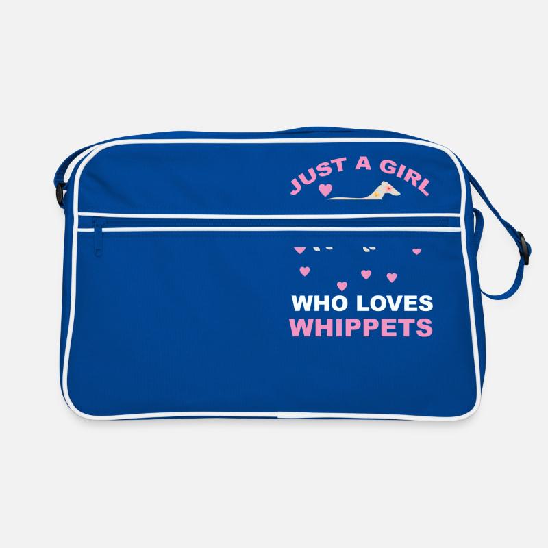 Nur ein Mädchen, das Whippets liebt Retro Tasche