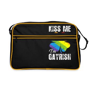 Embrasse-moi, je suis Gayrish - Sac Retro - noir/or - Devant