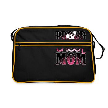 Fière maman cheer - Sac Retro - noir/or - Devant