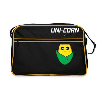 Uni Corn Corn on the Cob Unicorn - Retro Bag - black/gold - Front