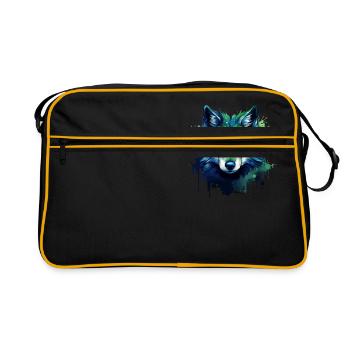 Loup bleu - Sac Retro - noir/or - Devant