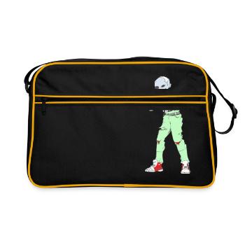Zombie Collection: Zombie Man - Retro Tasche - Schwarz/Gold - Vorne