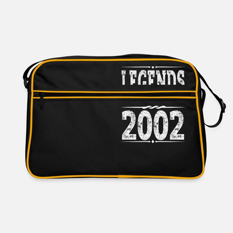 legends are born in 2002 - Retro Tasche - Schwarz/Gold