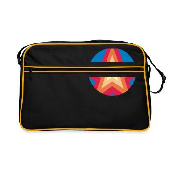 étoile rouge - Sac Retro - noir/or - Devant