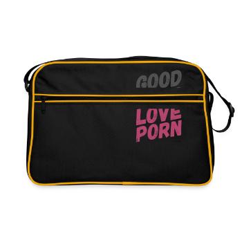 good girls love porn - Retro Tasche - Schwarz/Gold - Vorne