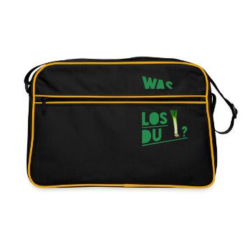 Poireaux légumes paroles drôles - Sac Retro - noir/or - Devant
