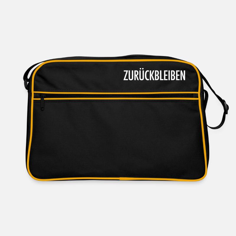 Zurückbleiben bitte! U-Bahn Berlin Geschenk - Retro Tasche - Schwarz/Gold