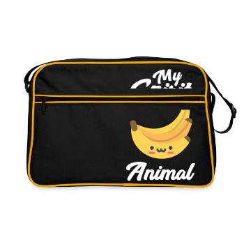 Banane mon esprit animal disant banane fruit fruit - Sac Retro - noir/or - Devant